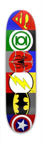 Superheroes Skateboards, Longboards and Grip Tape Image