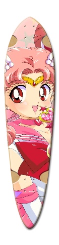 Chibi Moon Inspired Longboard Deck Skateboards, Longboards and Grip Tape Image