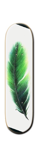 Green black feather board