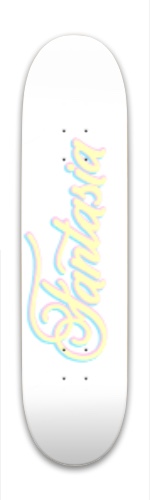 Fantasia logo khaki blue and pink Skateboards, Longboards and Grip Tape Image