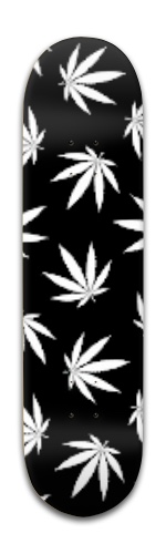 White / Black Weed Skateboards, Longboards and Grip Tape Image