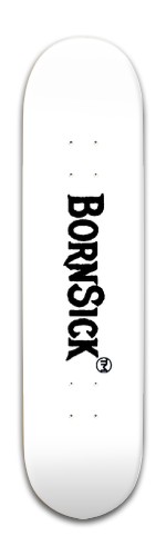 BornSick White Skateboards, Longboards and Grip Tape Image