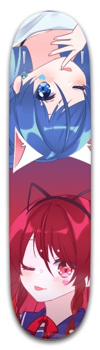 Red and blue anime Skateboards, Longboards and Grip Tape Image