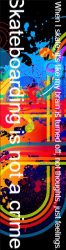 skate boared with quotes