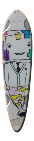 Robot Drawing--original Skateboards, Longboards and Grip Tape Image