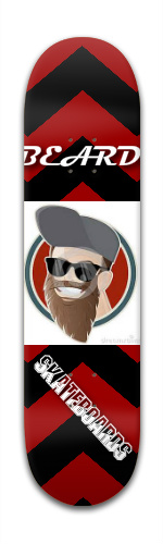 Beard skateboards-Logo Deck Red and