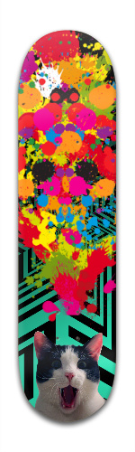 cat hates paint Skateboards, Longboards and Grip Tape Image