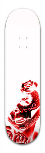 red white candy skull