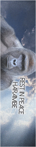 Rest in peace harambe GRIP Skateboards, Longboards and Grip Tape Image